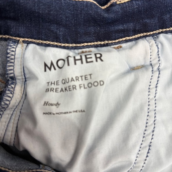 MOTHER the Quartet BreJeans Women's Size 27 Flood Dark Wash Wide Leg - Picture 9 of 9